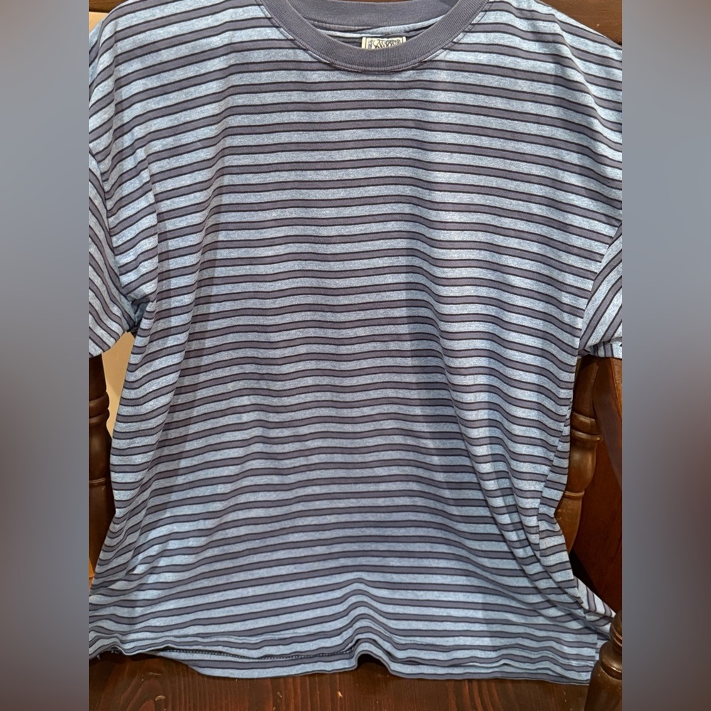 XL Blue Striped Women’s Canyon River Blues T-Shirt - Picture 8 of 9